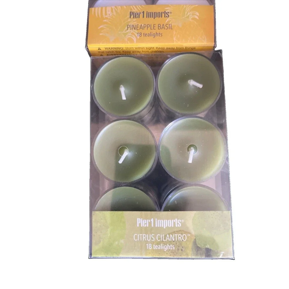 Pier 1 Imports Scented Tealights Lot 78 Discontinued Citrus Cilantro Honeysuckle